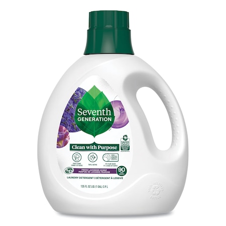 Seventh Generation Natural Liquid Laundry Detergent, Fresh Lavender Scent, 135 oz Bottle 10732913450647